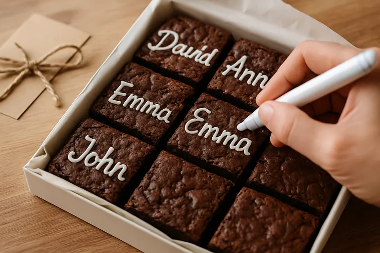 Personaliseer je browniecadeau